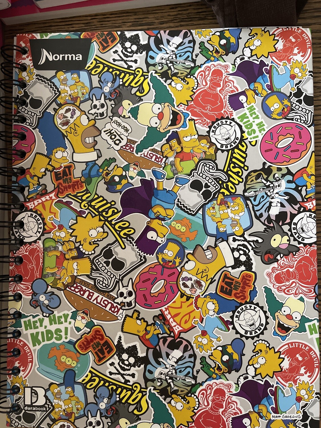 Cuaderno 105 Xpresarte 80H Simpsons Norma Argollados 105 Cuadriculado