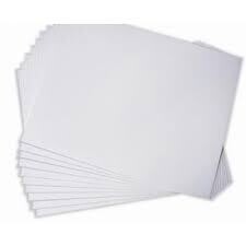 Cartulina 1/8 Blanca x 10 Unidades
