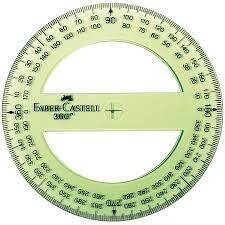 Transportador  G R A N D E S Faber Castell 360 grados Profesional