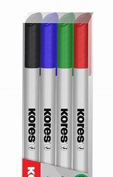 Marcador Kores Borrable Delgado Paquete x 4 Unidades
