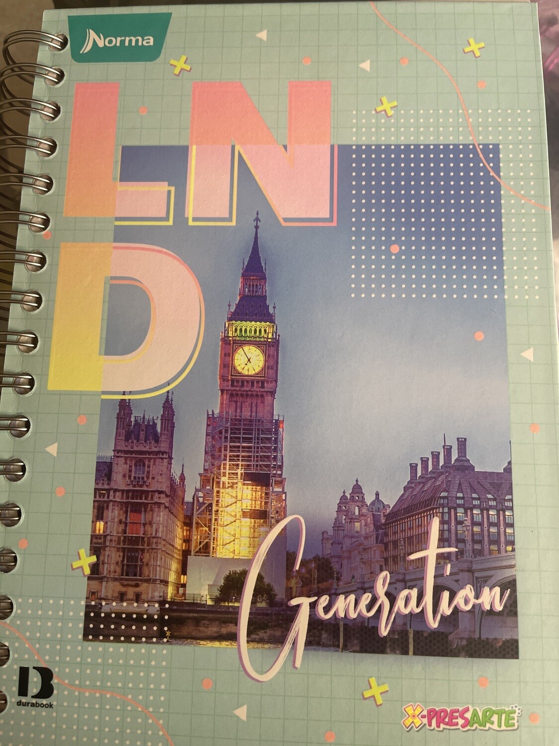 Cuaderno Argollado 7 materias Argollado Pequeño 95 Femenino Cuadriculado  Mixto - Rayado y Cuadriculado 175 Hojas