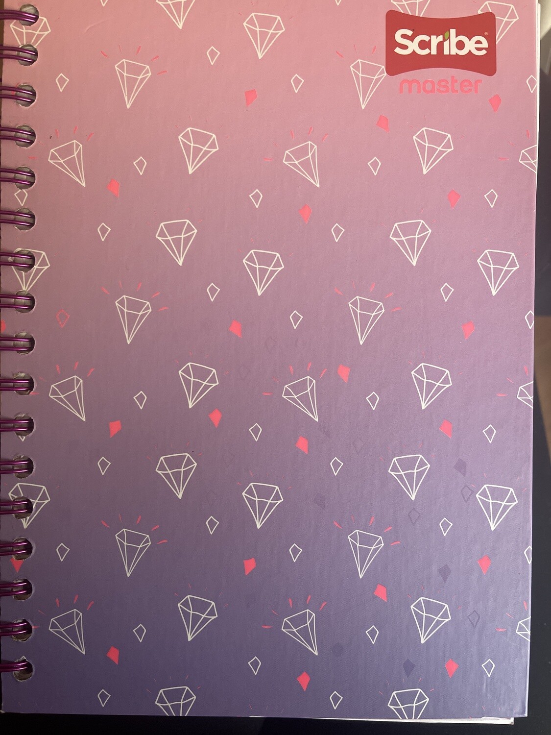 Cuaderno  Argollado 5 Materias Mediano Cuadriculado Scribe Master Femenino