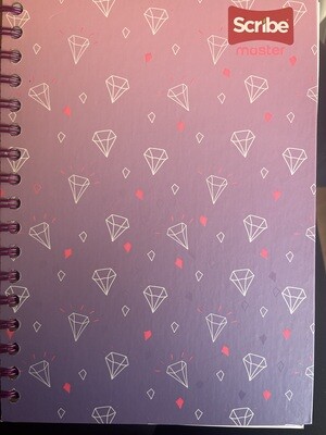 Cuaderno  Argollado 5 Materias Mediano Cuadriculado Scribe Master Femenino