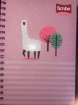 Cuaderno  Argollado 5 Materias Mediano Cuadriculado Scribe Master Femenino