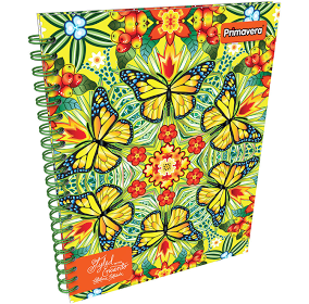 Cuaderno Argollado 7 Materias Mediano 95 150 Hojas Femenino Cuadriculado Primavera