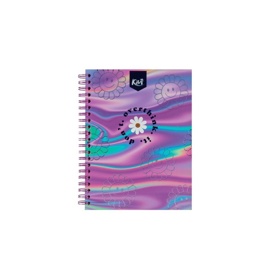 Cuaderno Argollado Tapa Dura 5 Materias Grande 105 Mixto Kiut - 160 Hojas