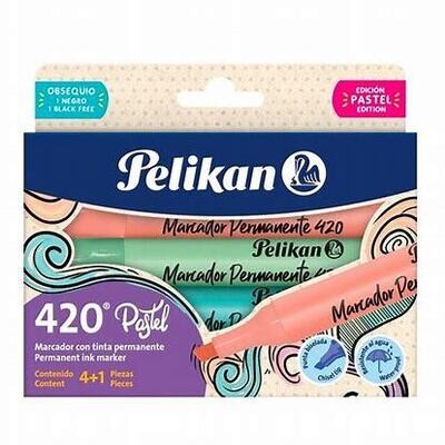 Marcadores Permanente  Pastel  Pelikan 4+1
