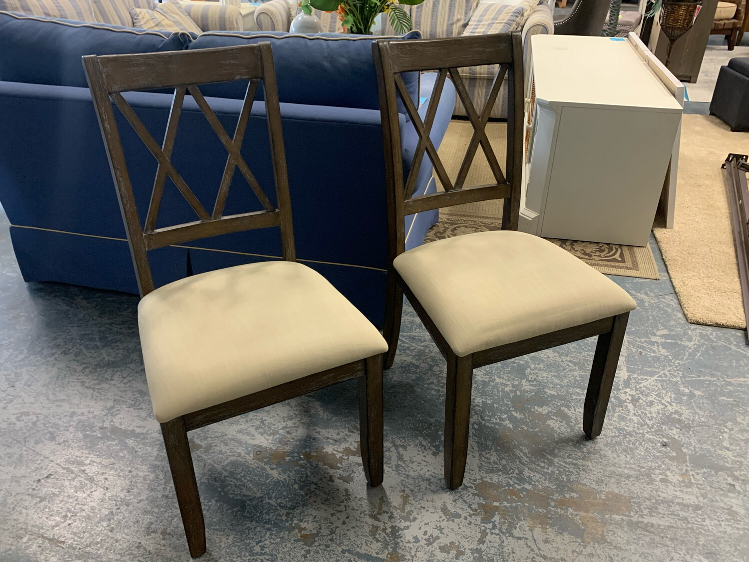 Double Crossback Dining Chair Set