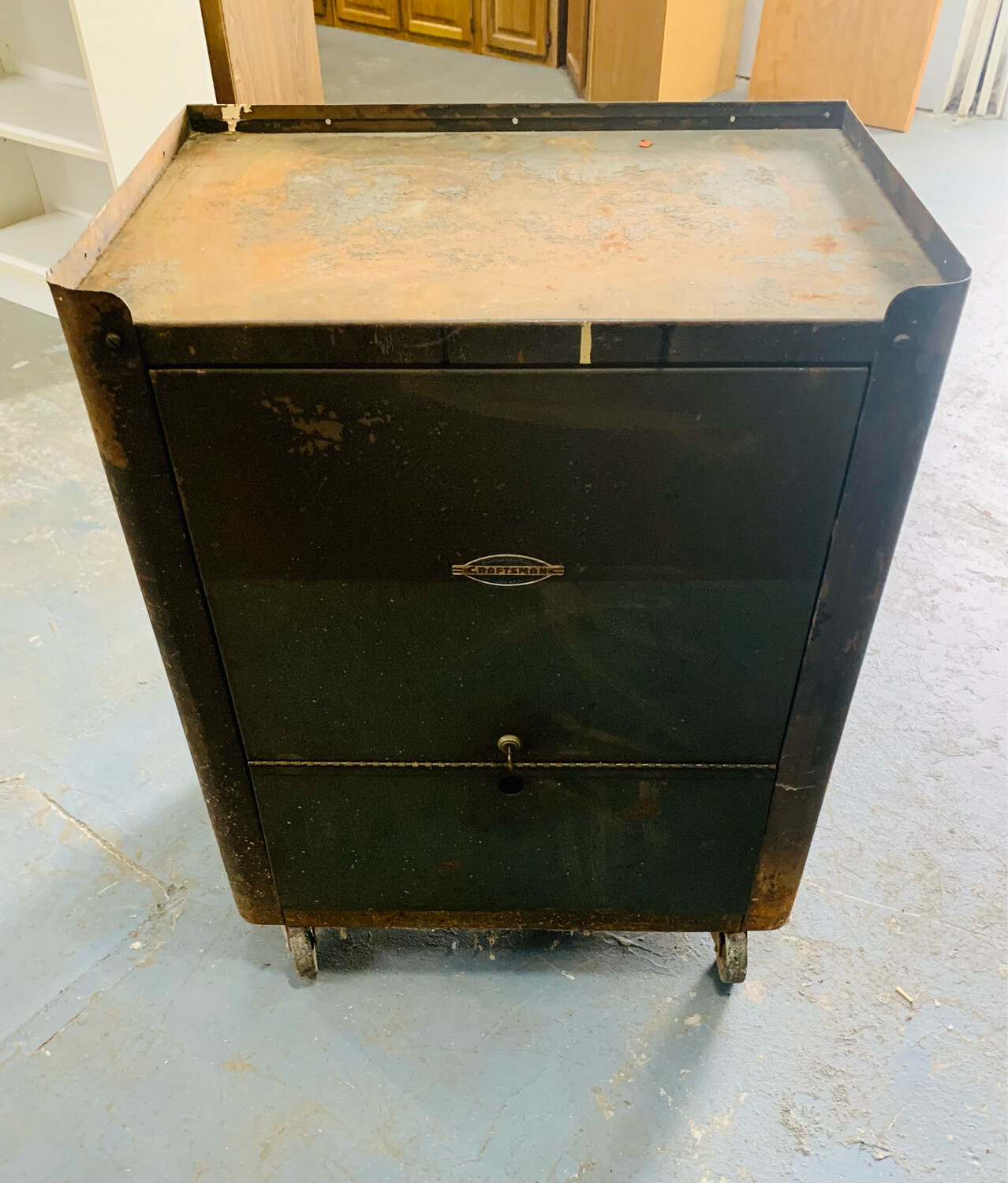 Vintage craftsman rolling tool box