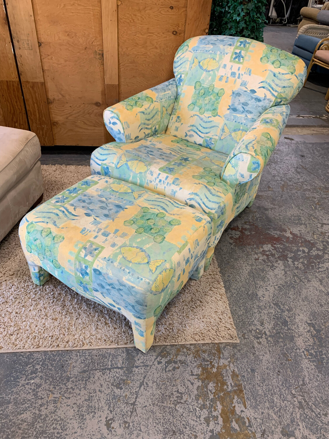 Seaside Armchair + Ottoman