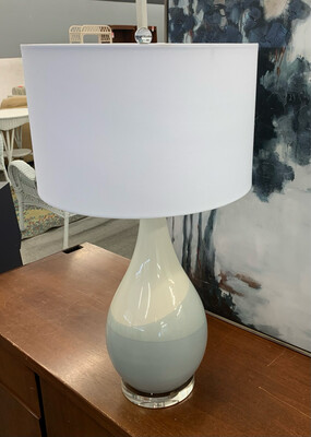 Ceramic Lamp + Lucite Base