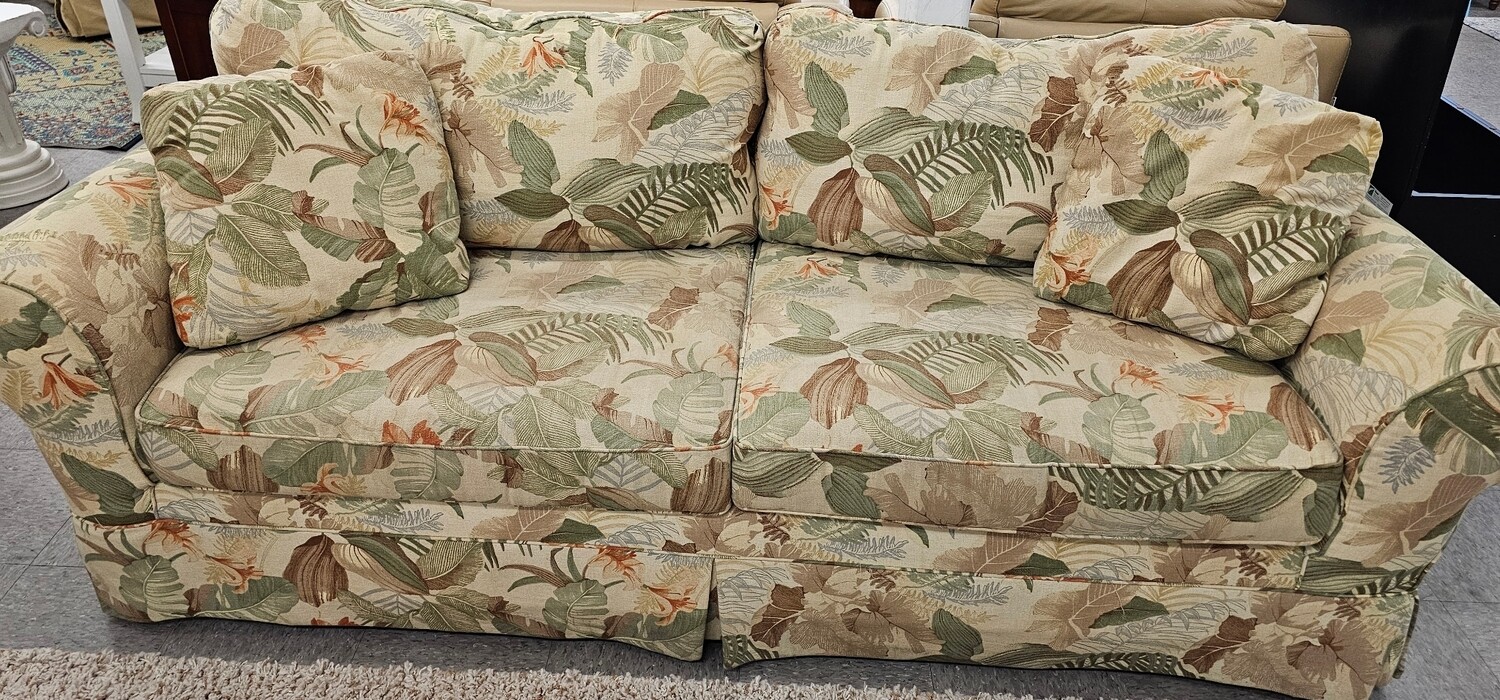 Palms Floral Sofa and Sleeper Love Seat