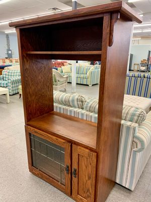 Craftsman-Style Entertainment Cabinet Hutch