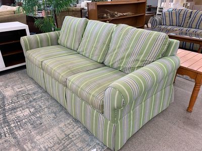 Braxton Culler Green Stripe Sleep Sofa