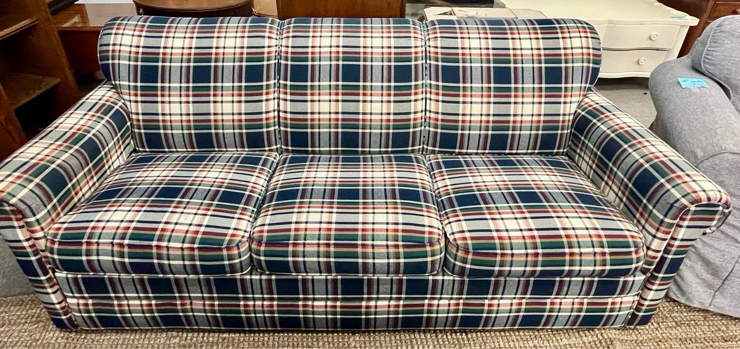 Plaid Sleeper Sofa