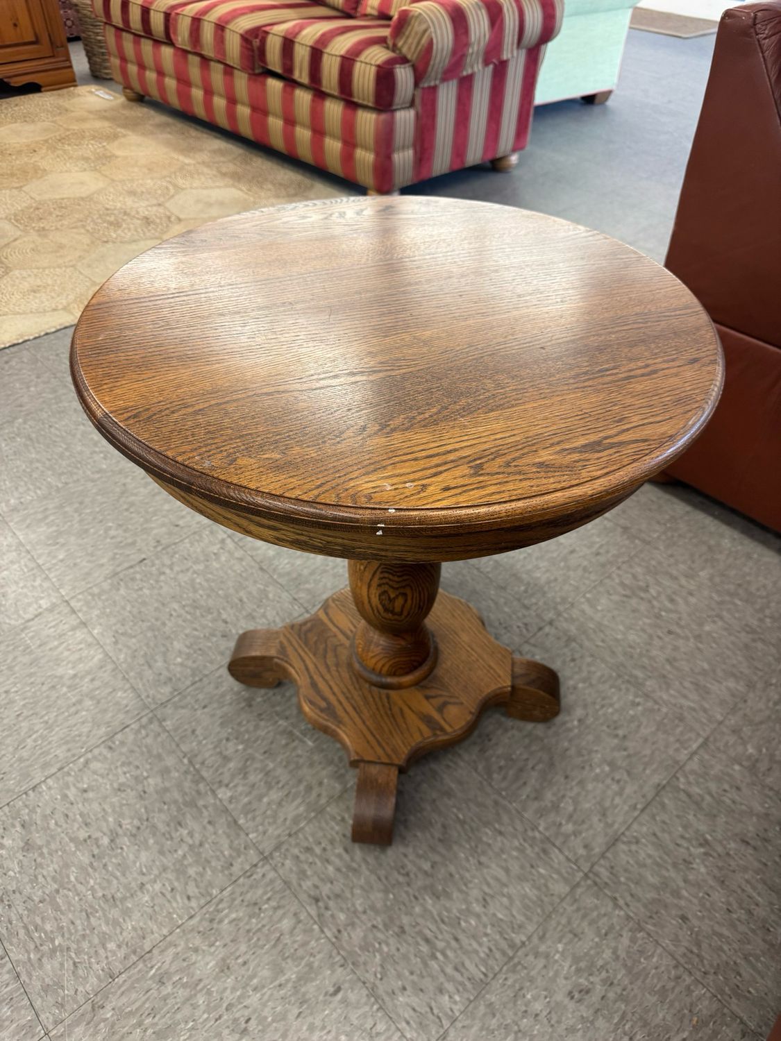 Antique Tiger Wood Empire Side Table