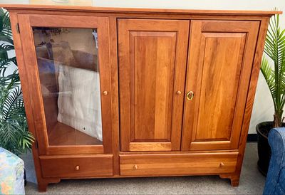 Handmade Solid Wood Entertainment Cabinet