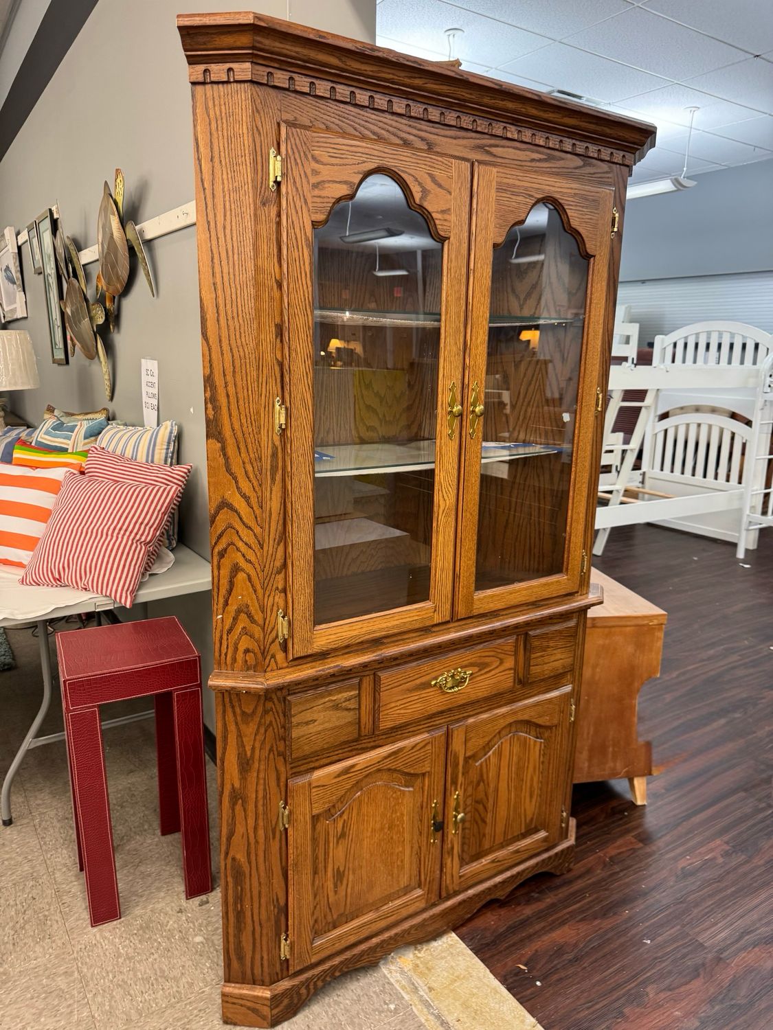 Oak Corner Cabinet