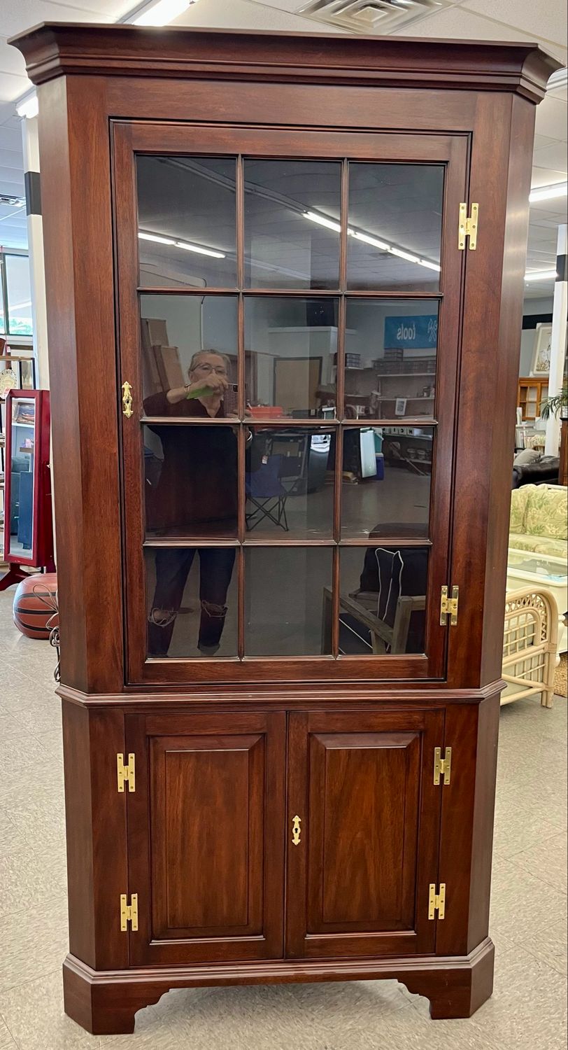 Henkel-Harris “Fairfax” Mahogany Corner Cabinet