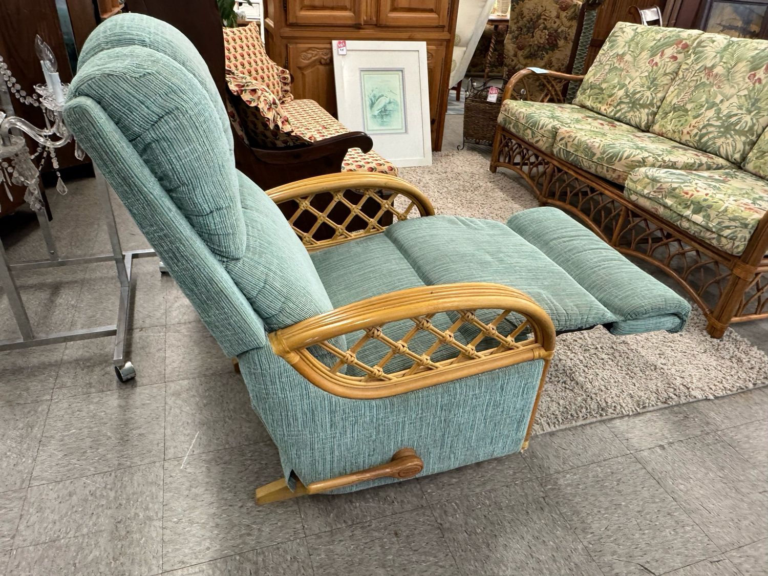 LA-Z-BOY Rattan Frame Recliner