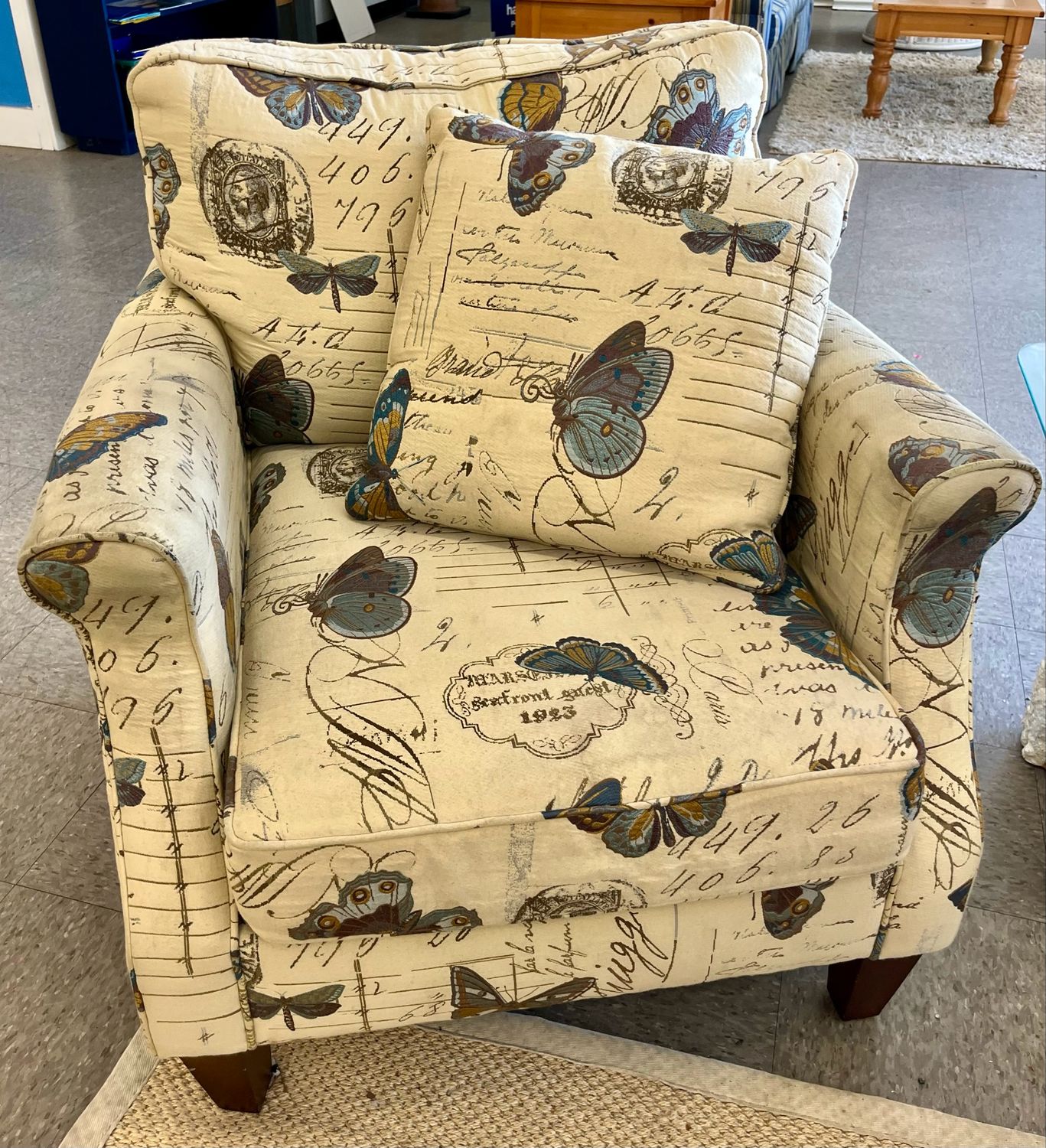 Accent Chairs w/Butterfly Print