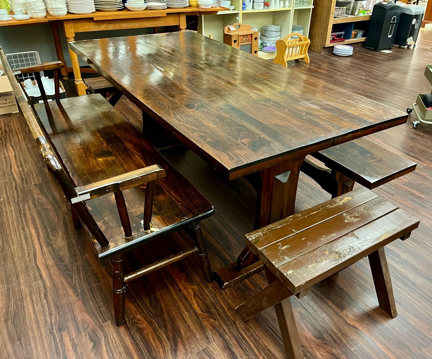 5 PC Table + Bench Dining Set