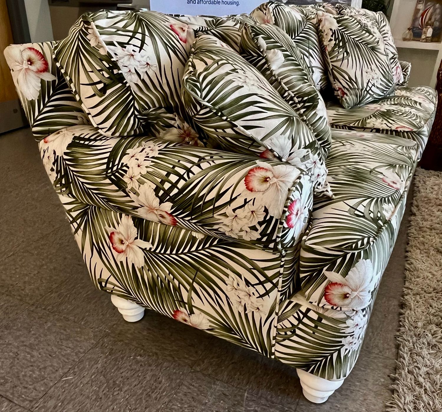 Floral Tropical Sofa by Braxton Culler
