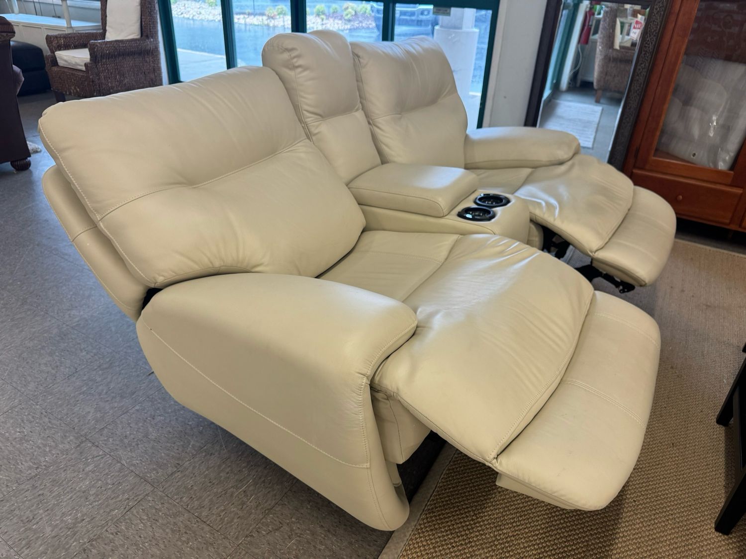 Faux Leather Dual Electric Recliner *Nearly New!*