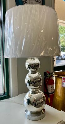 Contemporary, Mercury Glass Lamp w/New Lamp Shade