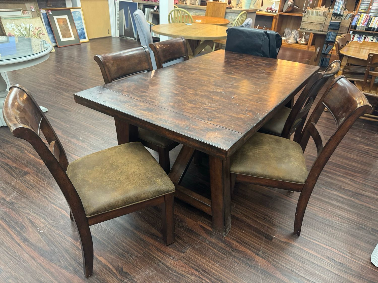 Large Trestle Dining Set by Outlook International