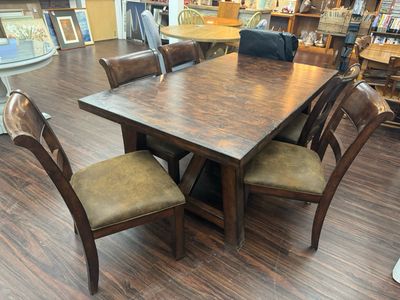 Large Trestle Dining Set by Outlook International