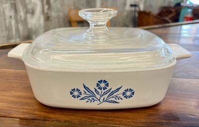 Vintage Corning Ware Blue Cornflower 1 Quart Casserole