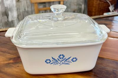Vintage Corning Ware Blue Cornflower Casserole 7” X 5.5” X 3”