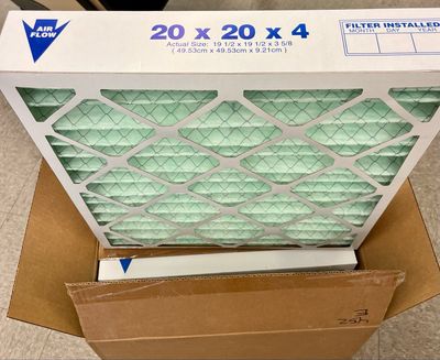 AC/Furnace Pleated Air Filters *New In Box* (Three) 20” X 20” X 4” MERV 13