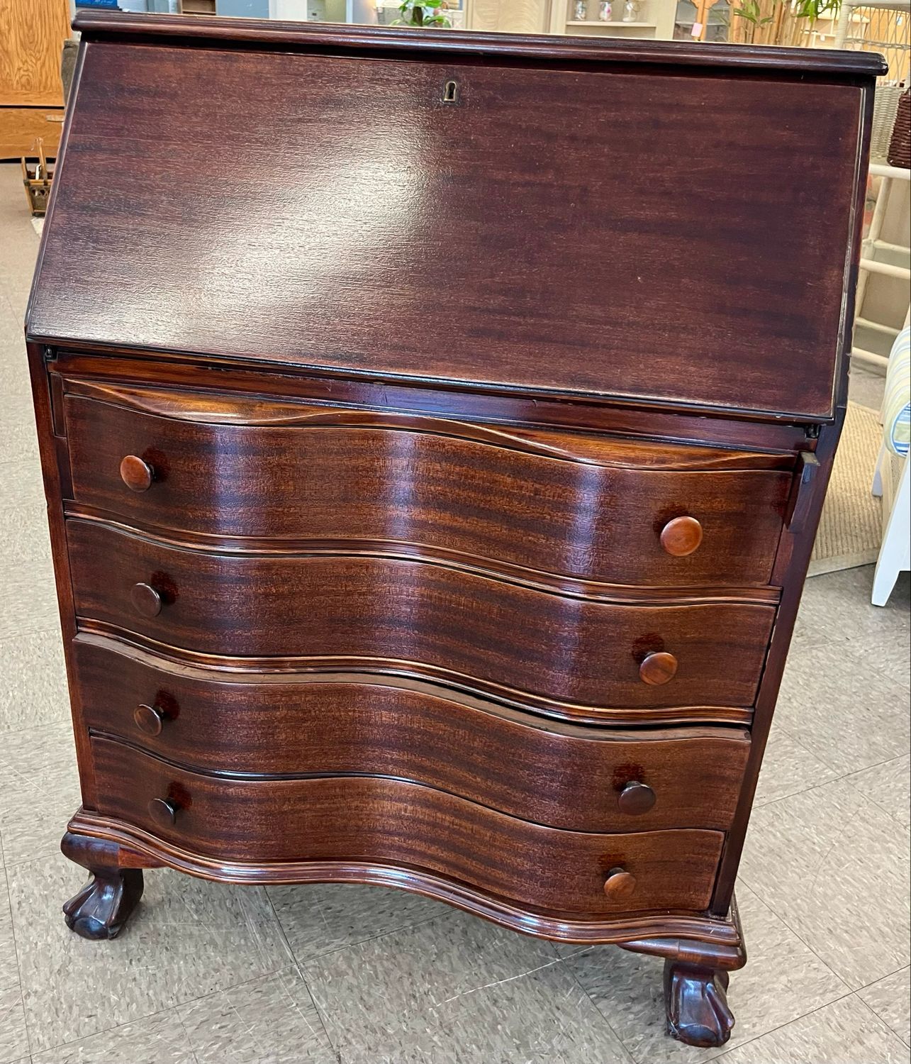 Mahogany Secretary + Keys