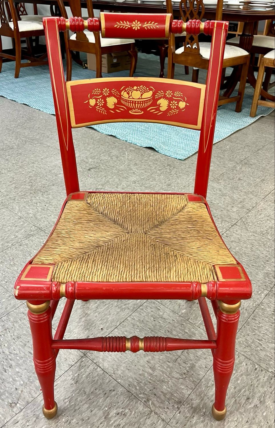 Red Hitchcock Chair by The Boling Chair Co. NC, Pre-1956