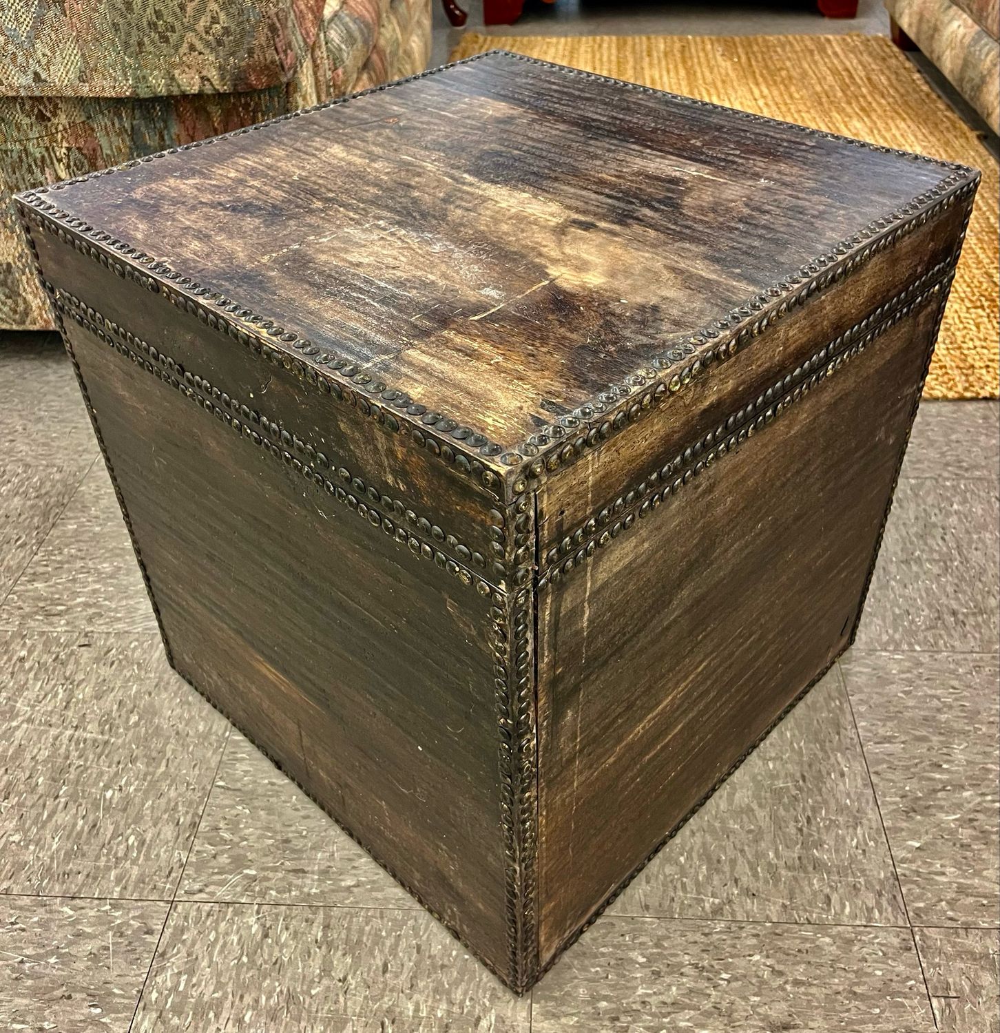 Rustic Storage Trunk + Nailhead Trim