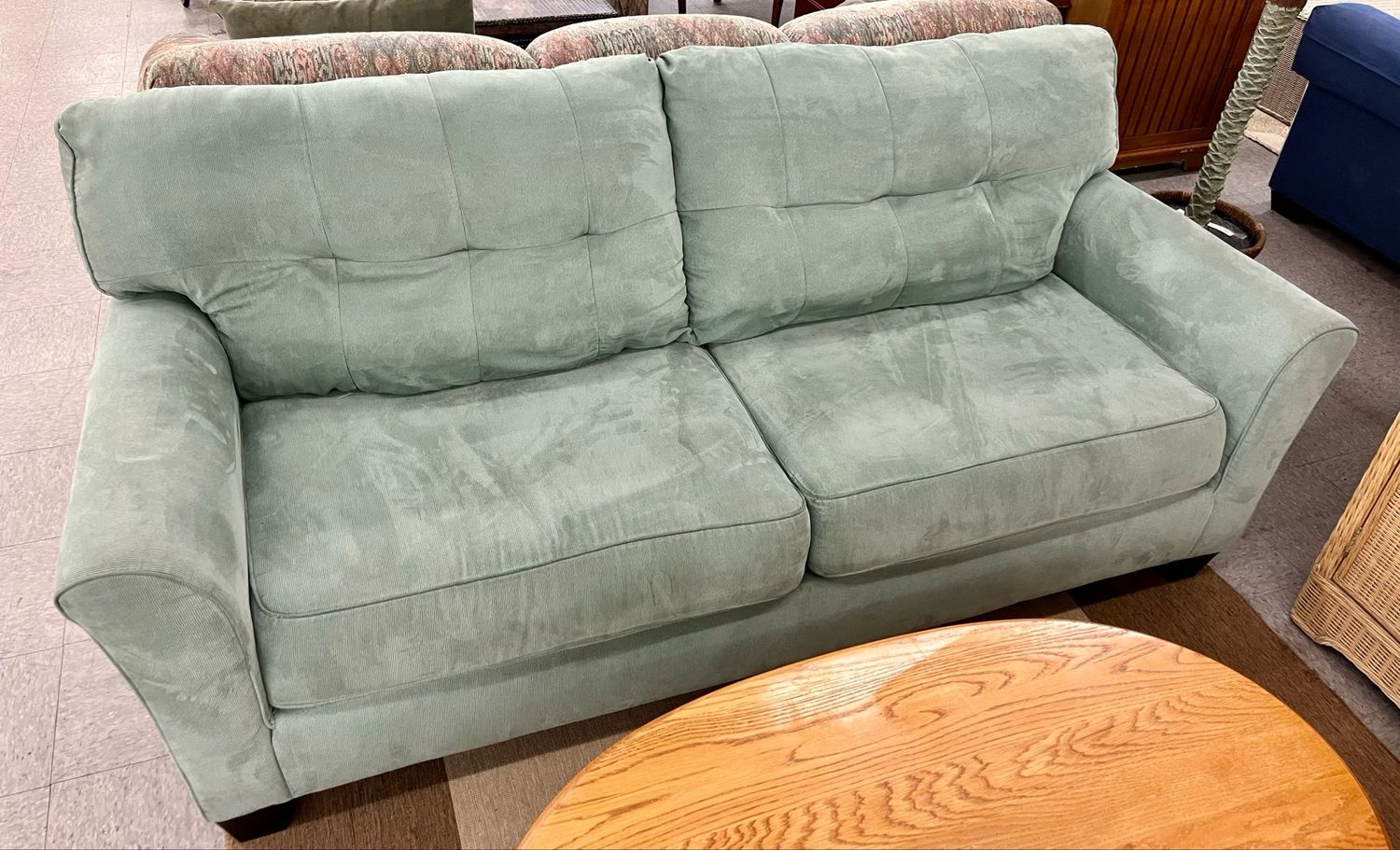 Seaglass Color Sofa &amp; Loveseat Set