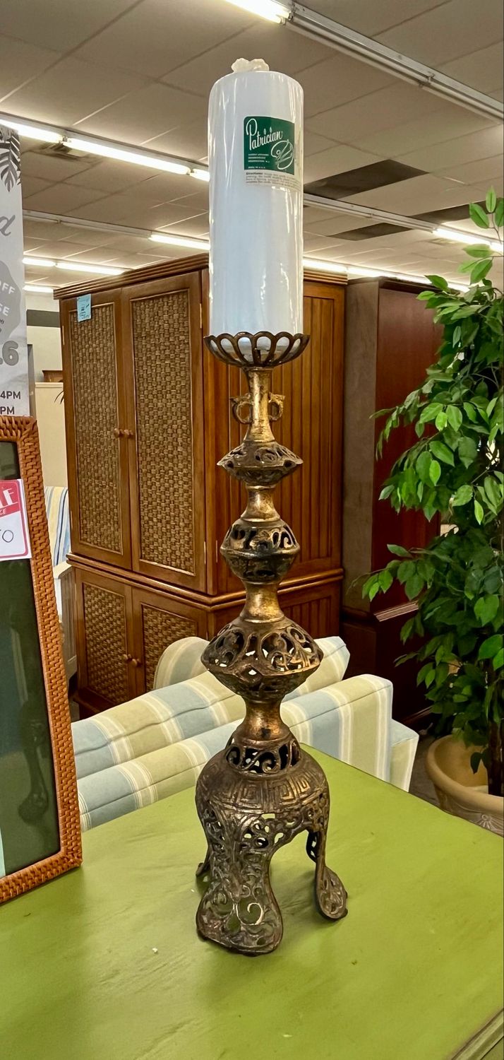 Tall Vintage Brass Candle Stick