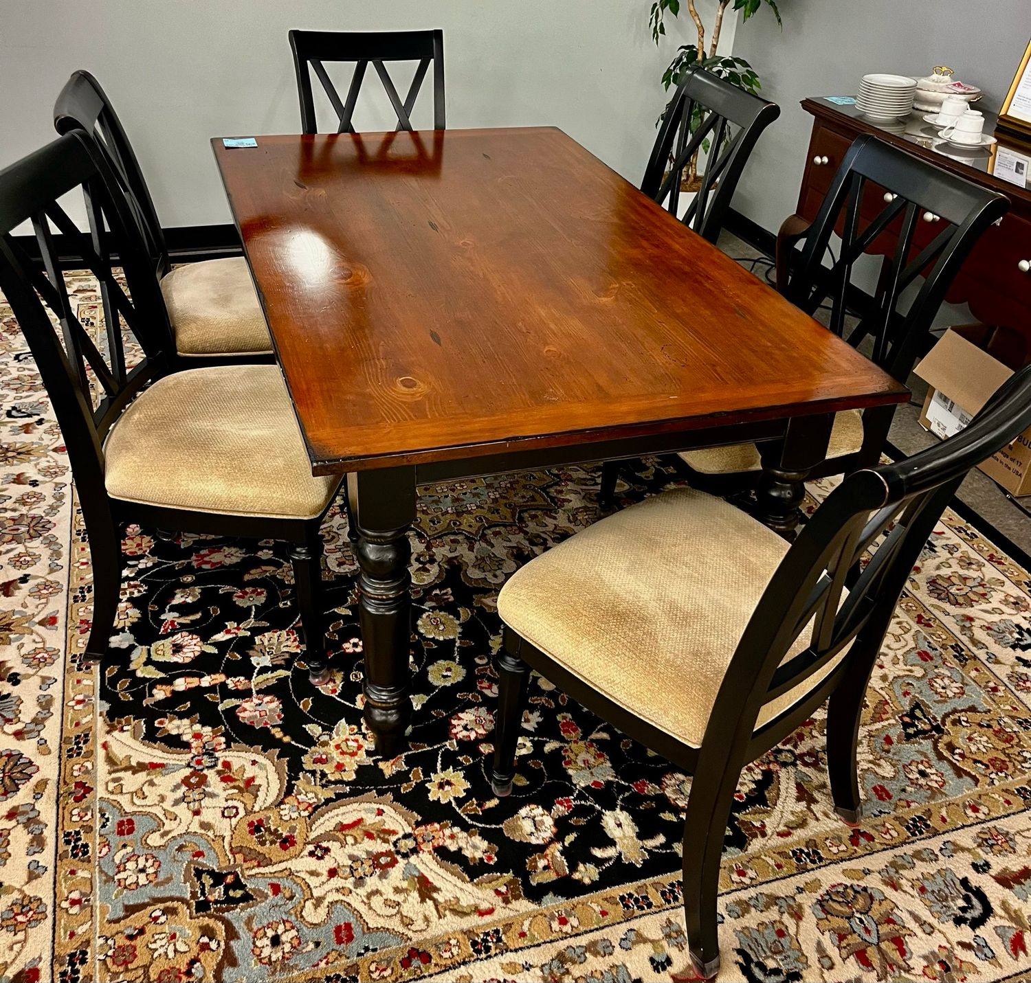 7 PC Wood Dining Set