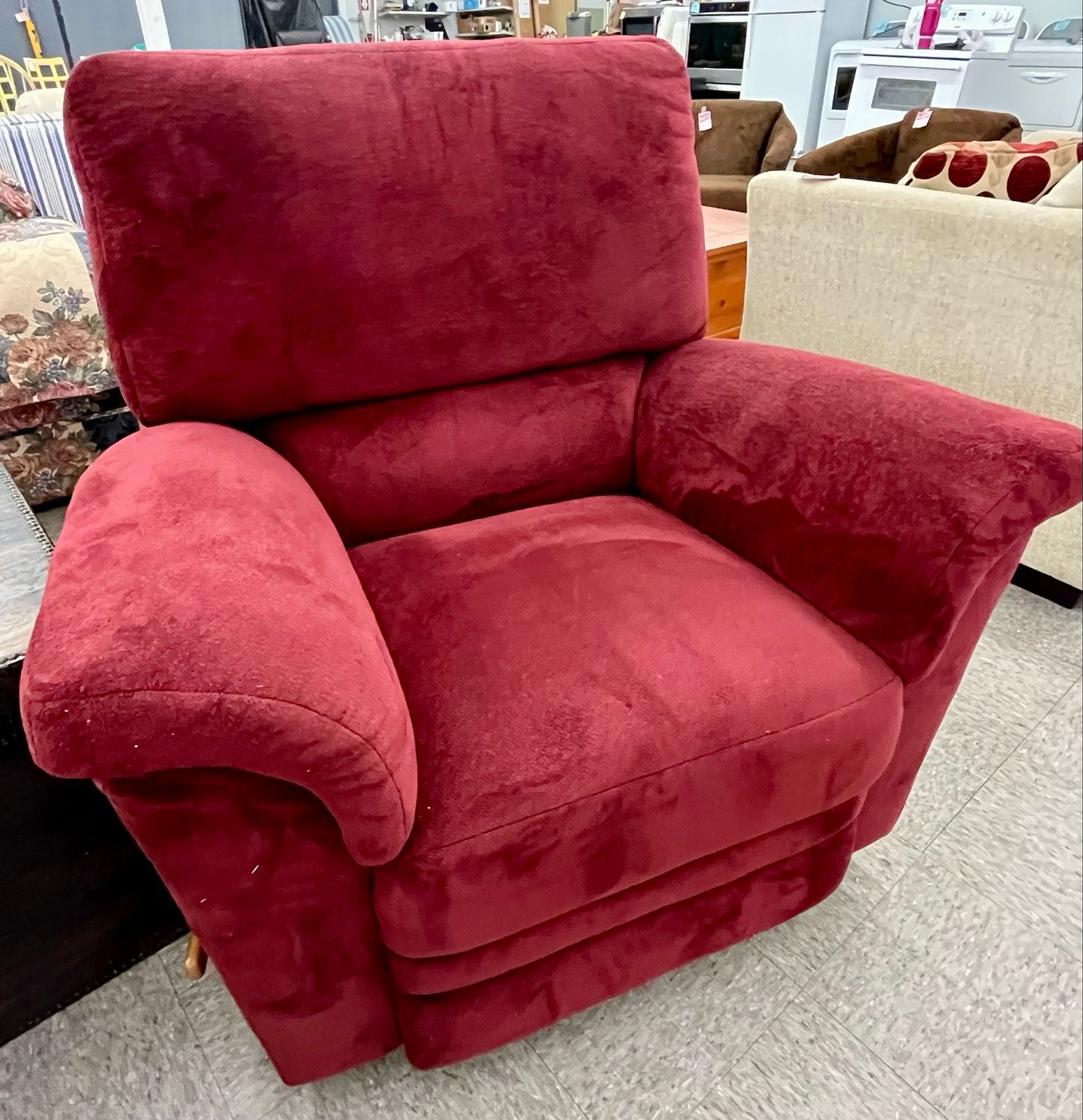 Burgundy La-Z-Boy Manual Recliner