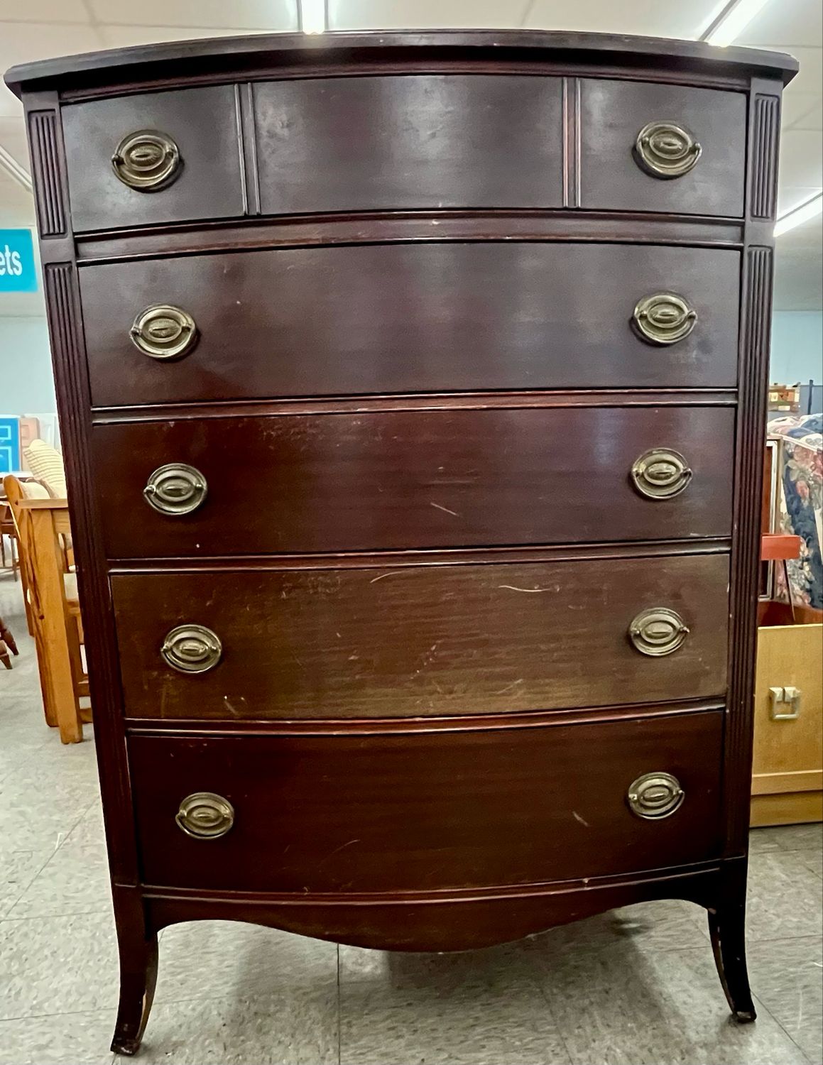 Vintage Mahogany Tall Dresser
