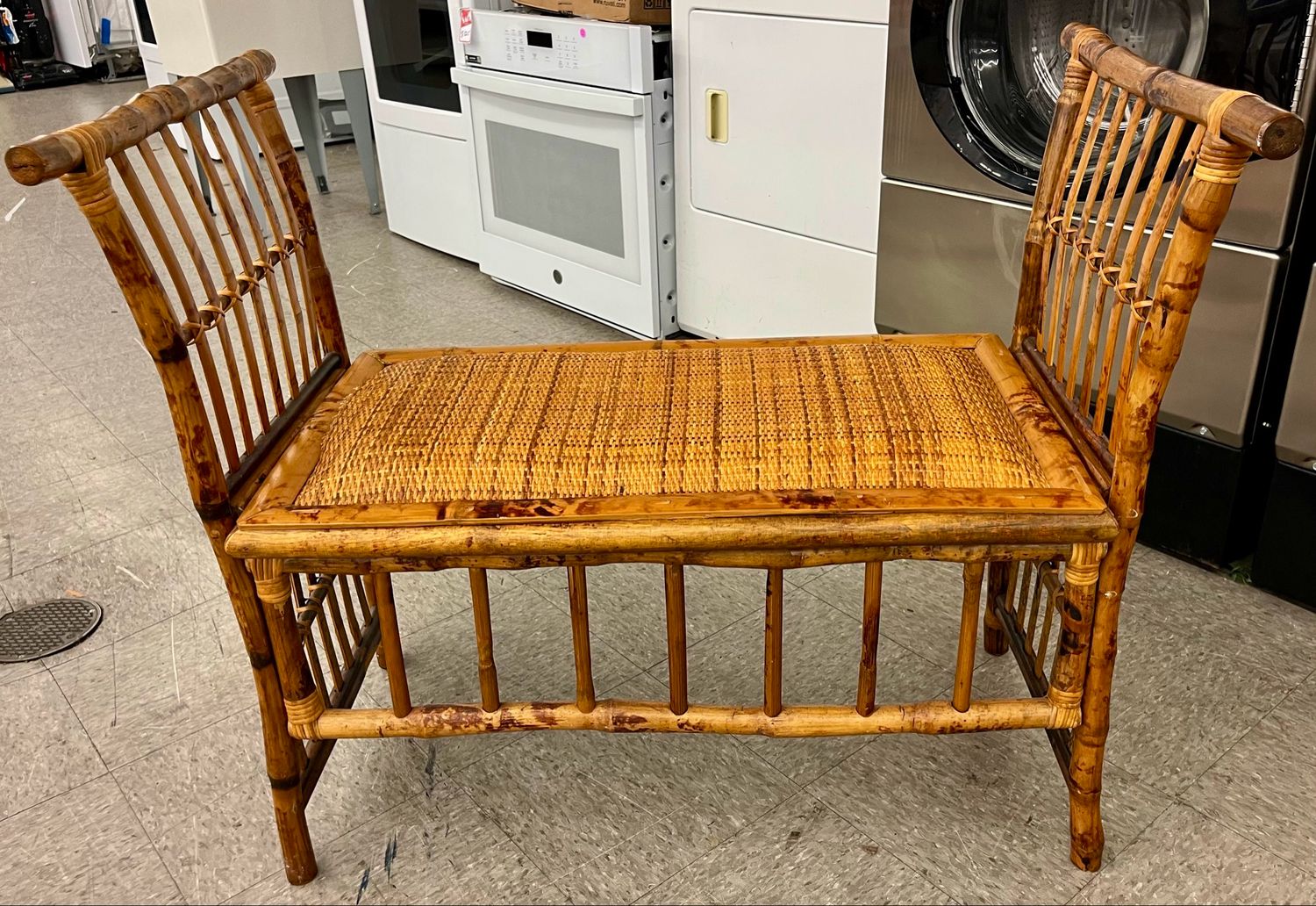 Vintage, Rattan Bench