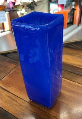 Hand Blown Speckled Art Glass Vase