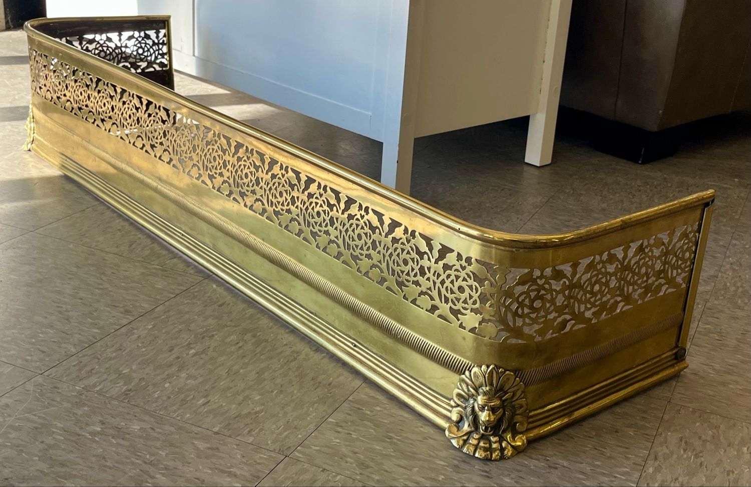 Victorian Brass Fireplace Fender Victorian Brass Fireplace Fender