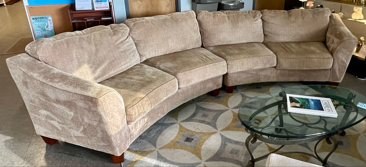 2 PC Curved Sectional Sofa 145” L 2 PC Curved Sectional Sofa 145” L