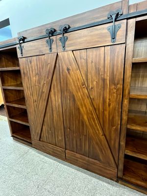3 PC Barn Door Entertainment Center
