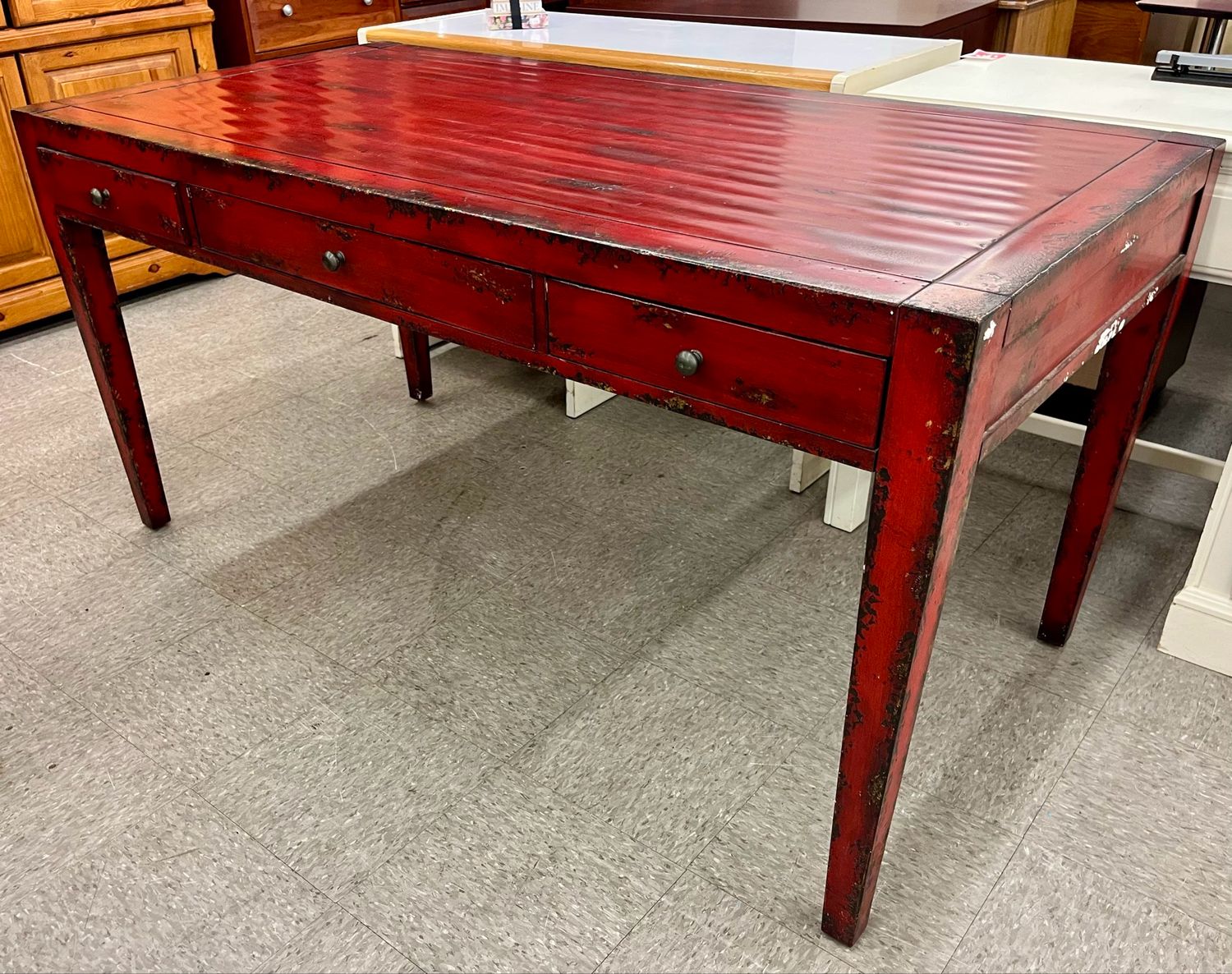 Red Wood Desk by Hooker