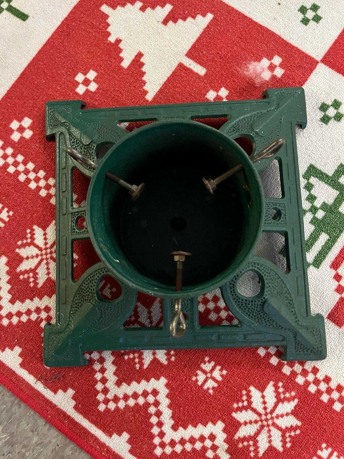 Cast Iron Christmas Tree Stand-Green
