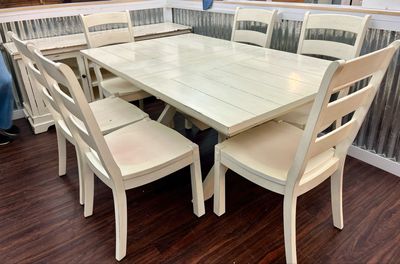 Farmhouse Style Table &amp; Six Chairs